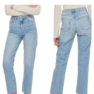 Topshop  Raw Hem crop straight leg Jeans